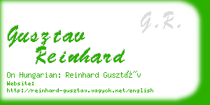 gusztav reinhard business card